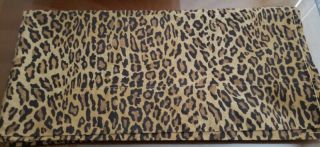 Vintage Ralph Lauren Leopard King Flat Sheet Material Aragon Blue Tag