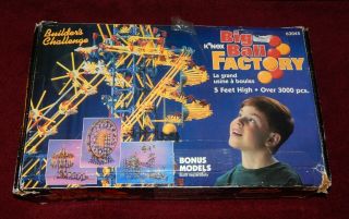 K’nex Big Ball Factory 63045 / 47045 Vintage Toy 1995 W/ Box & Manuals