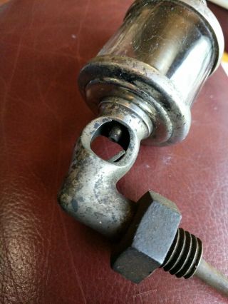 Antique J E LONERGAN ' S Brass Oiler For Hit Miss Gas Engine - Patent Phila,  PA 2