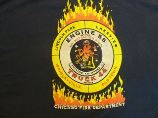 CHICAGO FIRE DEPARTMENT ENGINE 55/TRUCK 44 Tee Shirt - Size XXL 3
