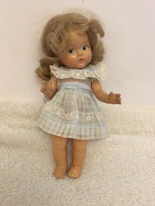 Vintage Vogue Toddles Pre Ginny Doll Composition Dress.
