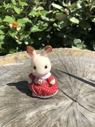 Vintage 1985 Calico Critters Sylvanian Families Hopscotch Girl Bunny