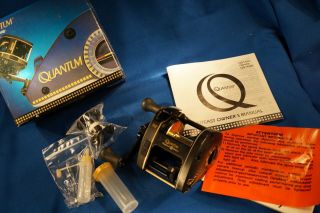 Vintage Quantum Dynamag Qd1420 Bait Casting Reel With Paper