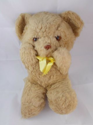 Vintage Dollcraft Tan Teddy Bear Plush 14 " Stuffed Animal