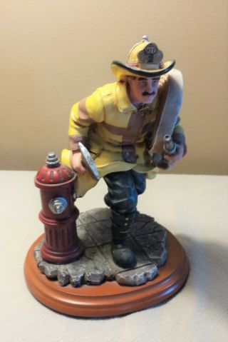 Vanmark Red Hats Of Courage Collectible Figurine " Fire Alarm "