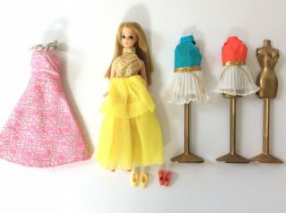 Vintage Dawn Doll 1960’s Topper W/dresses & Shoes & Dress Forms