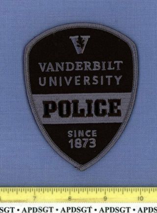 Vanderbilt University Swat Tennessee School Campus Police Patch Subdued