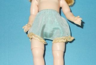 Tagged Alexander - Kins Blue Satin Panties With Lace For 8 " Ma Wendy Doll 1950s