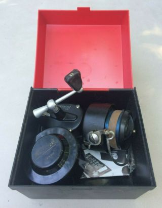 Vintage Garcia Mitchell 300 Spinning Reel With Extra Spool & Case W/instructions