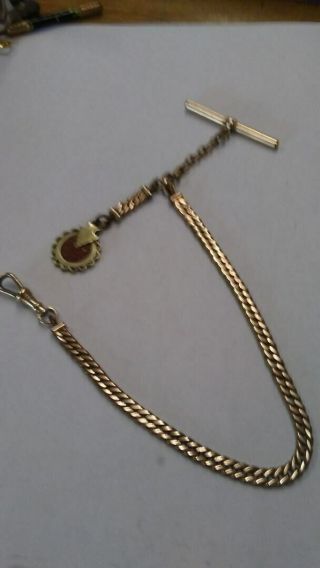 Watch Chain With Arrow Head And Stone Fob
