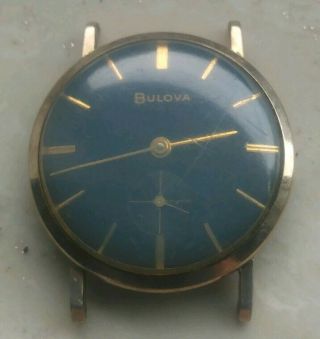 Vintage Mens Bulova 10k Rolled Gold Plate Wristwatch L7