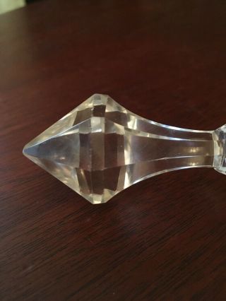 AMERICAN BRILLIANT CUT GLASS ANTIQUE CRYSTAL KNIFE REST,  pointy Diamond Ends 4.  75 5