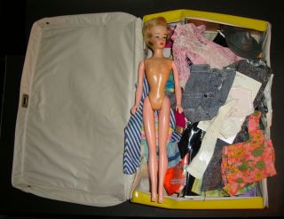 Vintage Valentine Polly Barbie Clone Doll With Case And Clothing