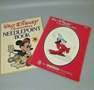 Vintage Disney Characters Needlepoint Book & Counted Cross Stitch