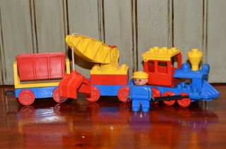 Vintage Lego Duplo Freight Train Parts 2700 Engine Crane Dump Car Engineer