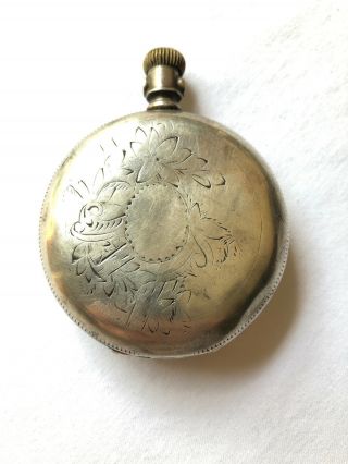 Vtg Antique 1880s Dueber Coin Silver Pocket Watch Case Ohio 73g Tw Ohio 18s