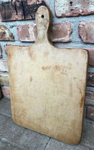 Vintage Large Heavy Thick Solid Wood Cutting Board Great Patina Primitive