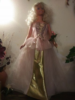 Vintage 1992 Mattel My Life Size Barbie Doll Blond Hair & Earrings 38 " Tall