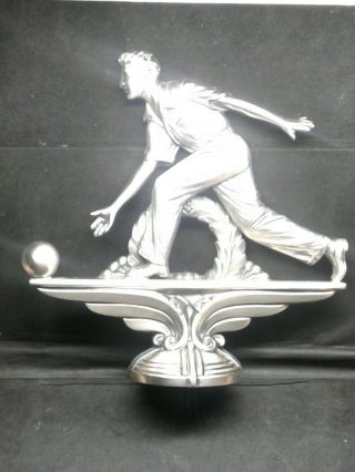 Vintage Weidlich Brothers W.  B.  Co.  Bowling Trophy silverplated 7×7 4