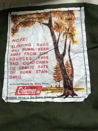Vintage Coleman Sleeping Bag Carry Bag Replacement Drawstring Cover