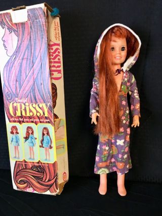 Vintage Ideal Crissy Doll W/ Box Clothing Shoes - Long Growing Hair 2
