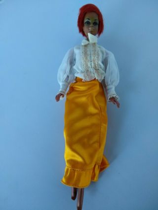 Vtg 1966 Mattel Barbie African American Doll Red Hair Twist/turn Made In Japan