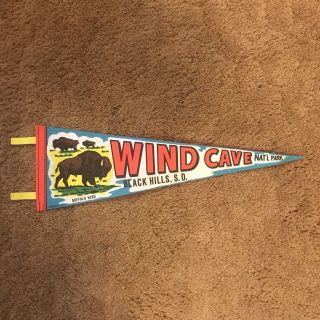 Vintage Wind Cave National Park Pennant