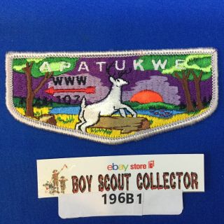 Boy Scout Oa Apatukwe Lodge 107 S1 Ff First Order Of The Arrow Pocket Flap Patch