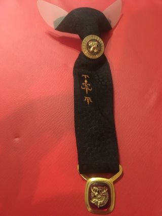 Set Of 2 Vintage Loyal Order of Moose Lodge Clip on Tie And Vintage Lapel Ribbon 2
