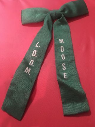 Set Of 2 Vintage Loyal Order of Moose Lodge Clip on Tie And Vintage Lapel Ribbon 5