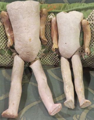 Antique Composition German Doll Bodies For Antique Bisque Dolls Largest 12 "