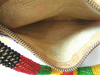Antique Vintage Colorful Glass Seed Bead African Tribal Souvenir Purse 8