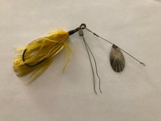 Vintage Shakespeare Weedless 5 - 3/4 " 1/2 Oz Feathered Metal Spinner Fishing Lure