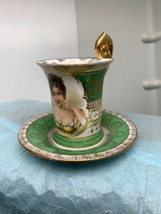 Vintage Higgins & Seiter Demitasse Tea Cup And Saucer Sn 036
