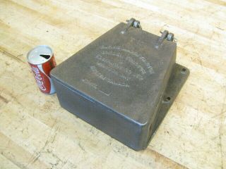 Antique 2 Wheel Empire Garden Tractor Cast Iron Tool Box Windsor Ont With Lid