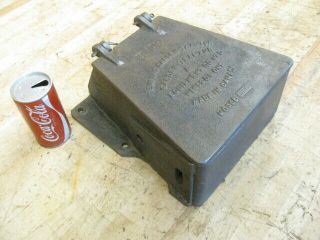 Antique 2 Wheel Empire Garden Tractor Cast Iron Tool Box Windsor Ont With Lid 2