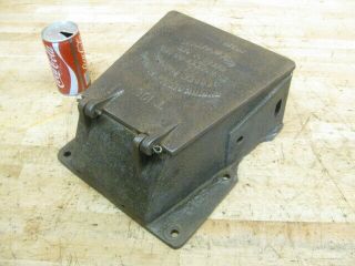 Antique 2 Wheel Empire Garden Tractor Cast Iron Tool Box Windsor Ont With Lid 3