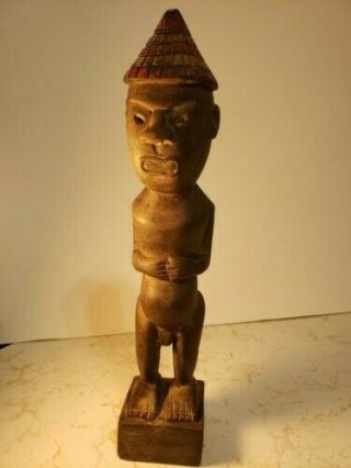 African Art Tribal Wood Carving Figure Statue 13 " Tall