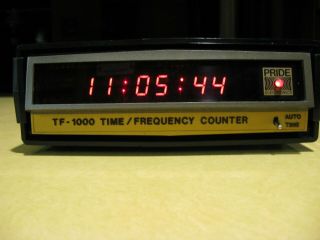 Pride Tf - 1000 Time/ Frequency Counter Ham Cb Radio Vintage Digital Clock Mm5314n