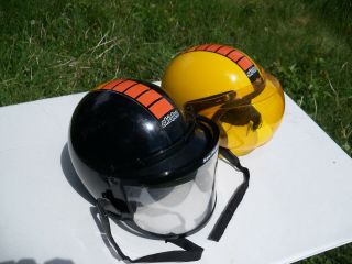 2 Vintage Ski - Doo Snowmobile Helmets With Shields