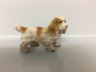 Vintage Cast Iron Metal Cocker Spaniel Figure Paperweight About 3 1/2 " Length