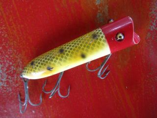 Vintage Heddon Glass Eyes Lucky 13 Fishing Lure