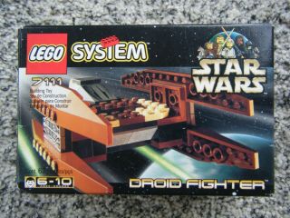 Vintage 1999 Lego Star Wars Episode I Droid Fighter (7111) Complete W Box And In