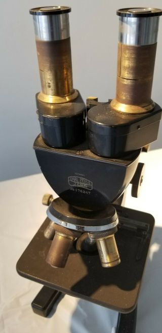 Antique Zeiss Jena Binocular microscope 2
