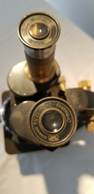 Antique Zeiss Jena Binocular microscope 8