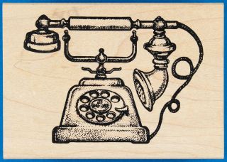 Rotary Phone Rubber Stamp By Museum Of Modern Rubber - Large - Antique Telephone