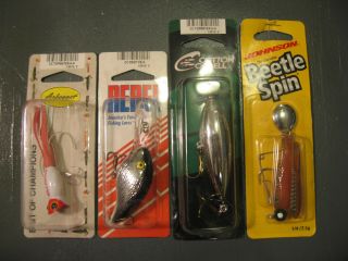 4 Vintage Fishing Lures In Boxes Arbogast,  Rebel,  Cotton Cordell,  & Johnson