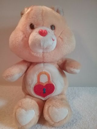 Care Bears Vintage 1985 Secret Bear 12 " Plush Stuffed W/ Pull String By Kenner