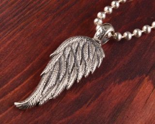 Vintage Real Solid Silver Pendant Statue Wings Limited Edition Private