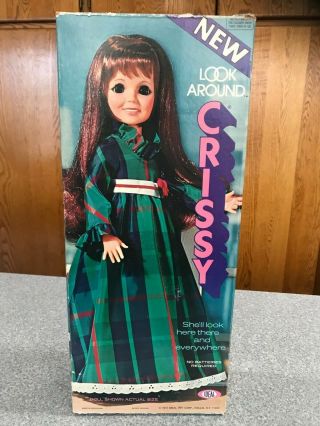 Ideal 1972 Look Around Crissy Baby Doll Box Plaid Red Grow Hair Fashion Chrissy 2